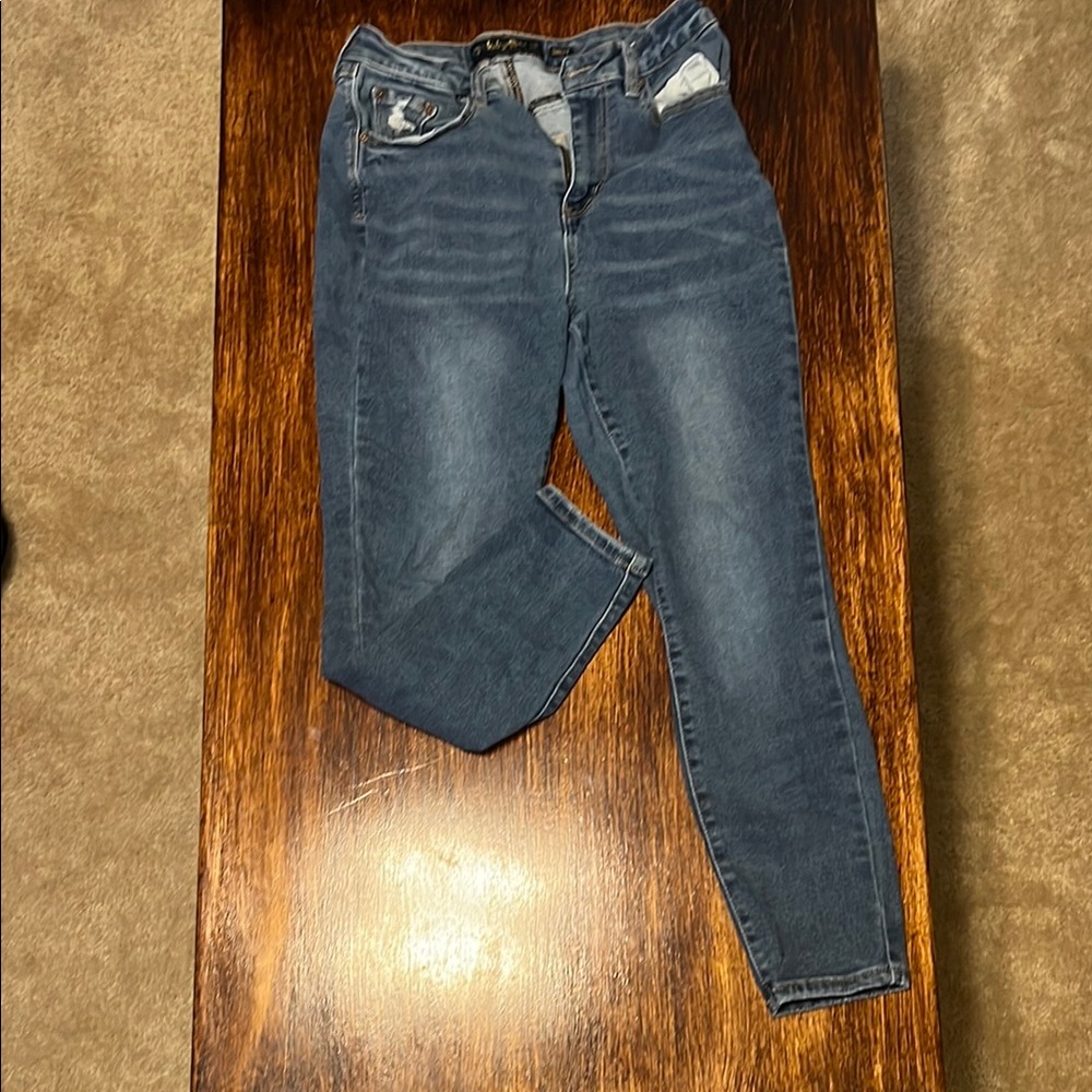 Indigo Rein Blue Skinny Jeans with Tapered Leg